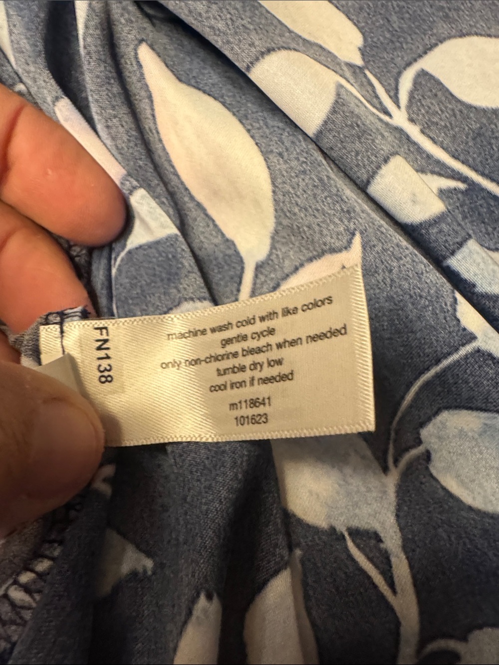 Lane Bryant 18/20 Navy Leaf Print Blouse New Top Shirt - Picture 6 of 6